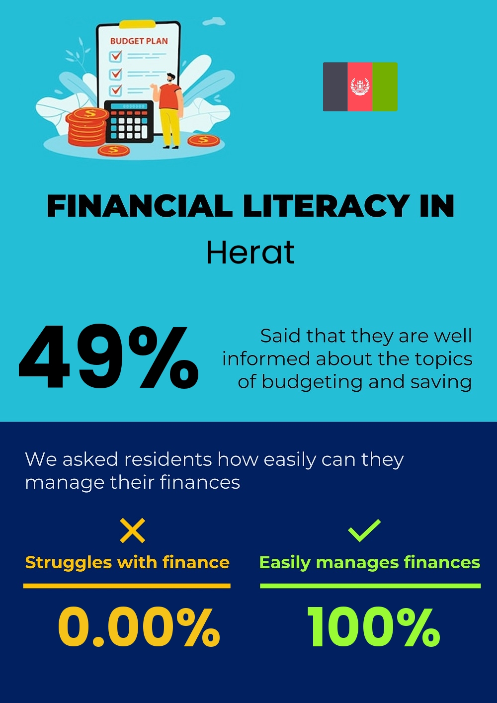 Financial literacy and difficulty in budgeting and financial planning for families in Herat