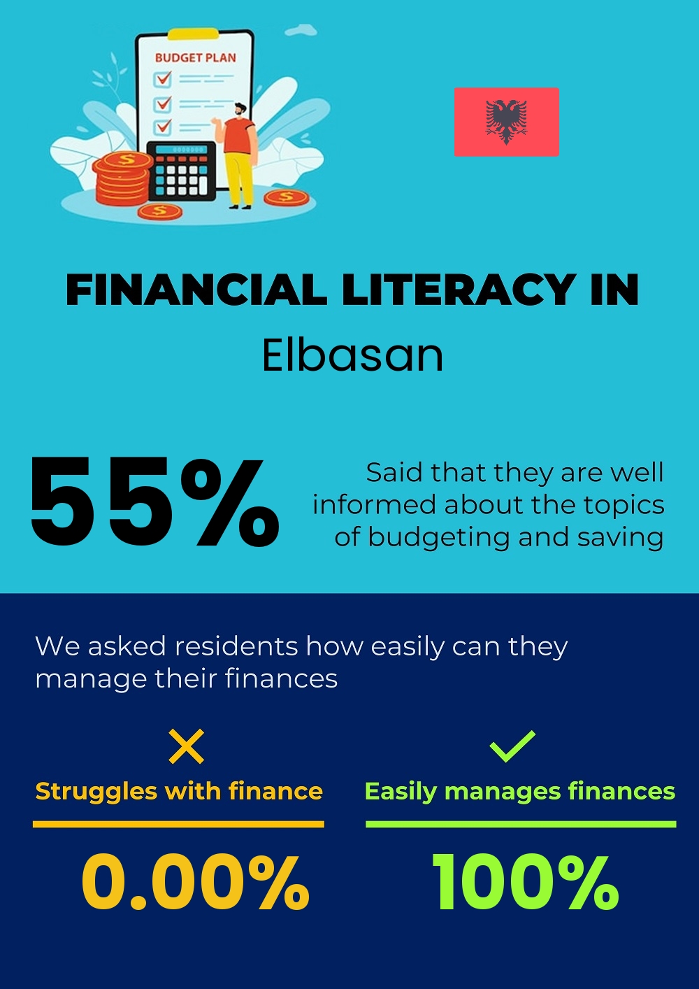 Financial literacy and difficulty in budgeting and financial planning in Elbasan