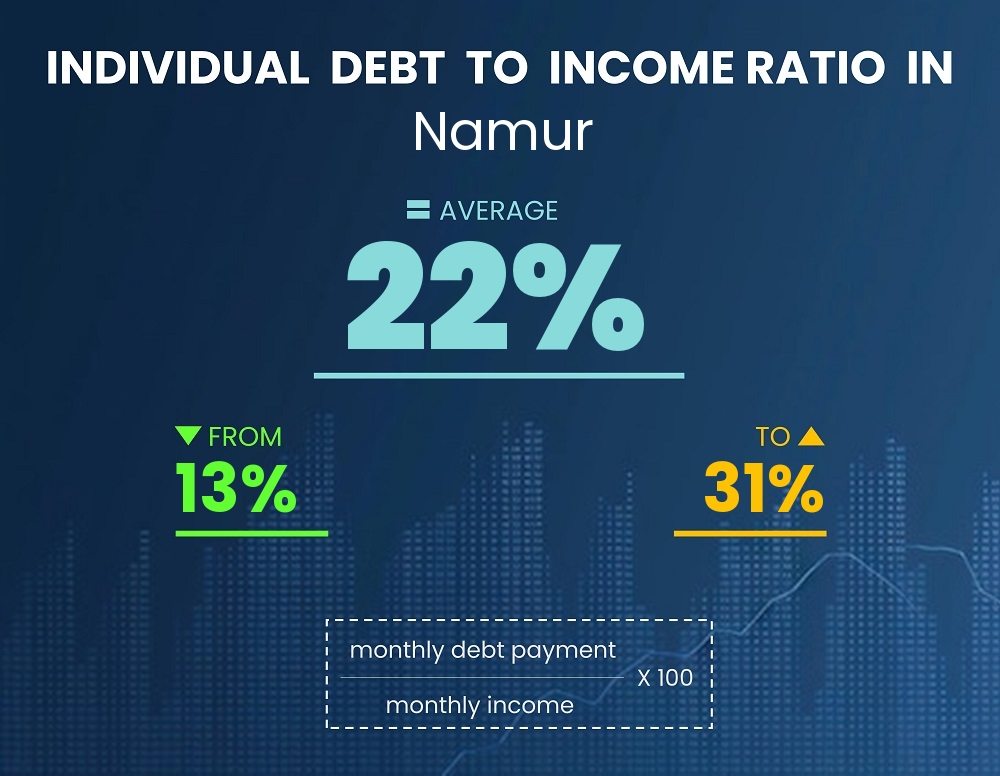 Chart showing debt-to-income ratio in Namur