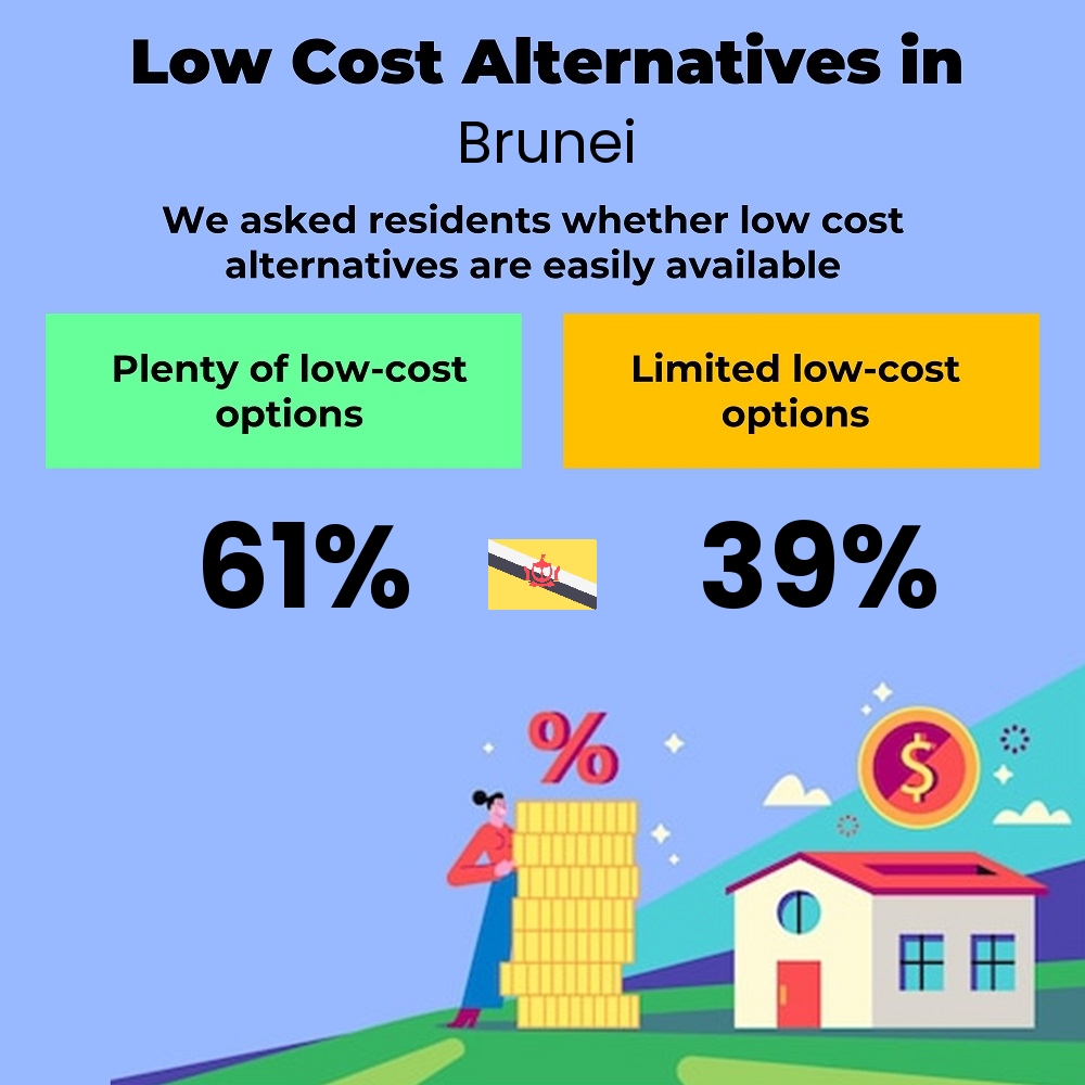 How easily is cost-cutting. Are there plenty of low-cost options in Brunei