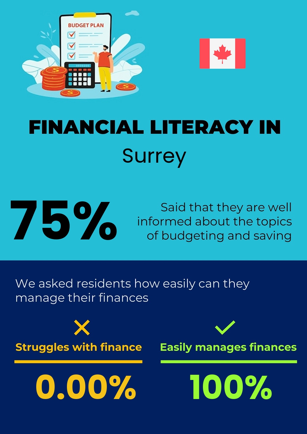 Financial literacy and difficulty in budgeting and financial planning for families in Surrey