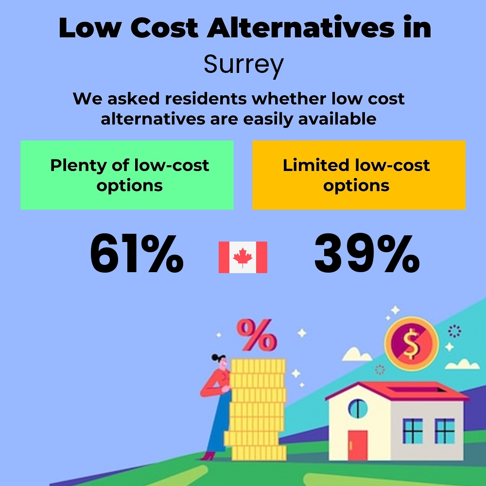 How easily is cost-cutting. Are there plenty of low-cost options in Surrey