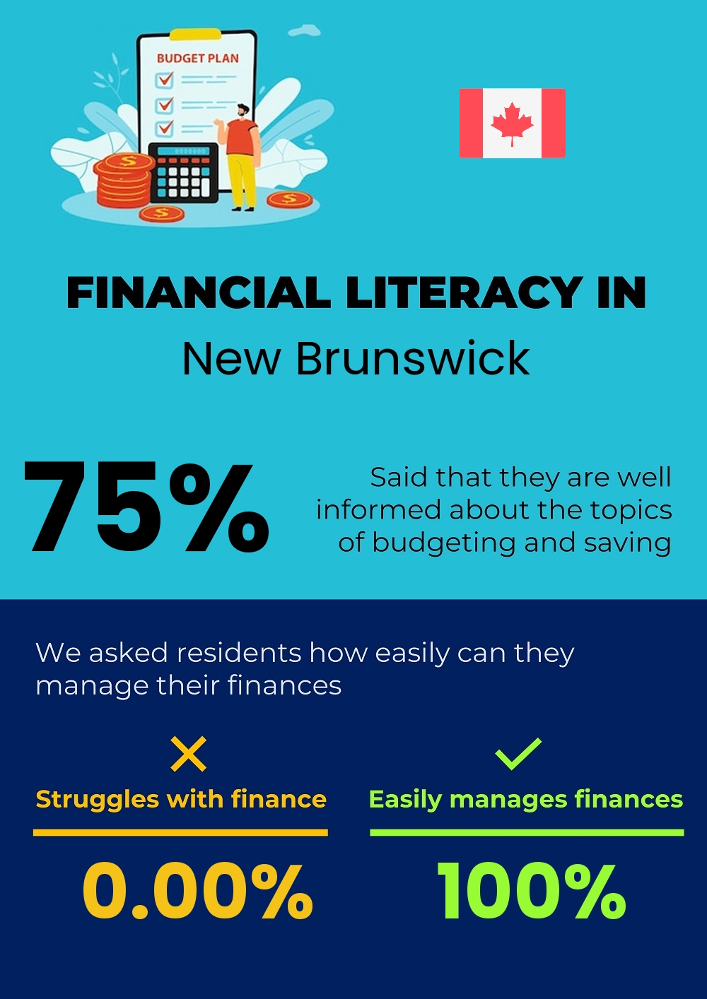 Financial literacy and difficulty in budgeting and financial planning in New Brunswick