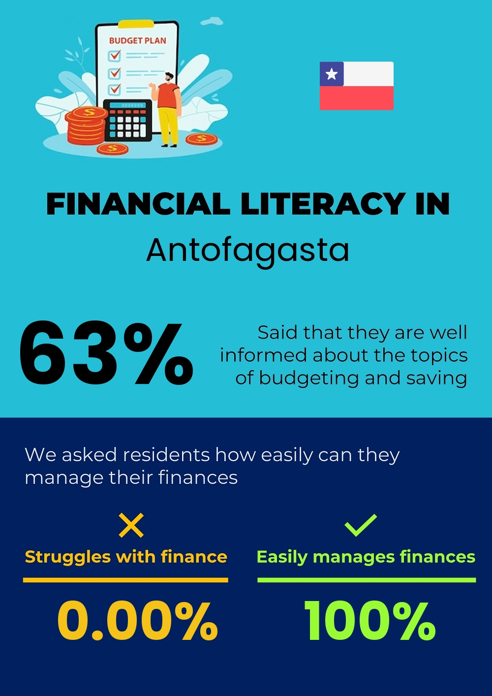 Financial literacy and difficulty in budgeting and financial planning in Antofagasta