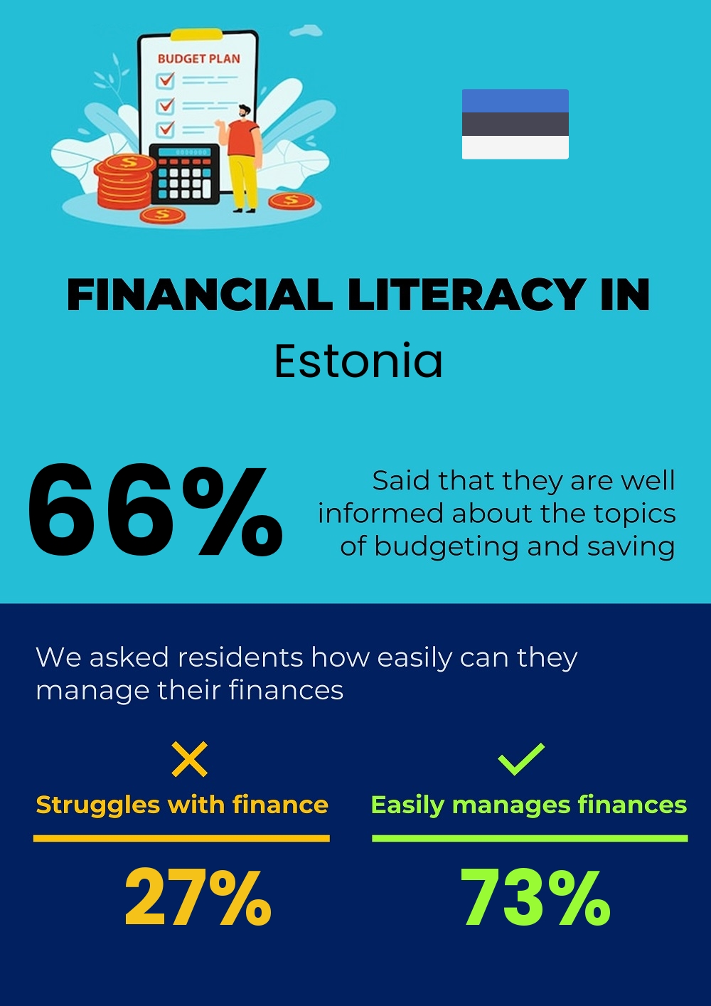 Financial literacy and difficulty in budgeting and financial planning in Estonia