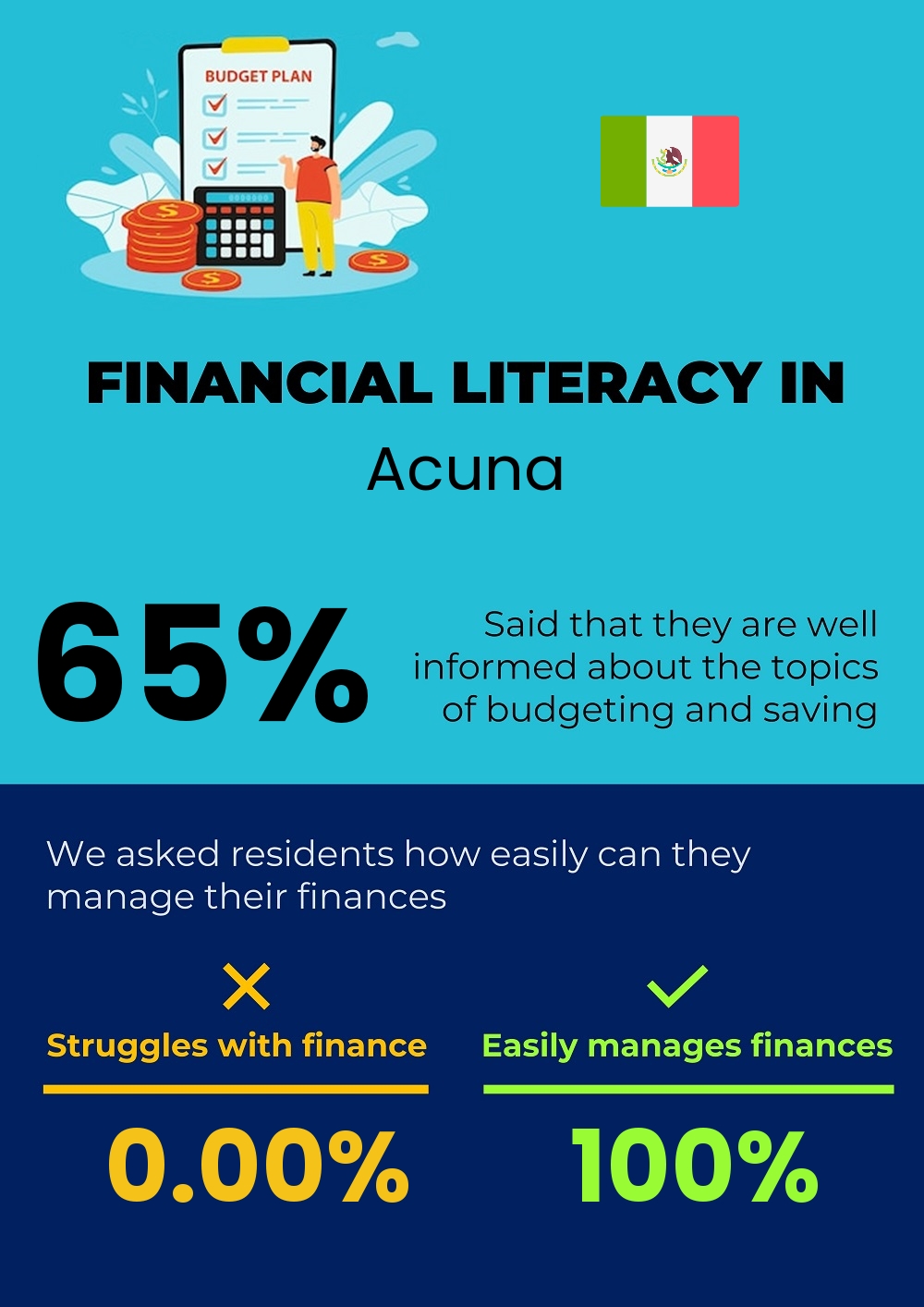 Financial literacy and difficulty in budgeting and financial planning in Acuna