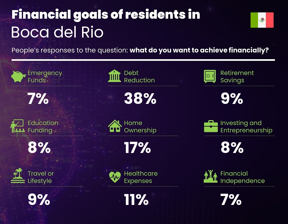 Financial goals and targets of single people living in Boca del Rio