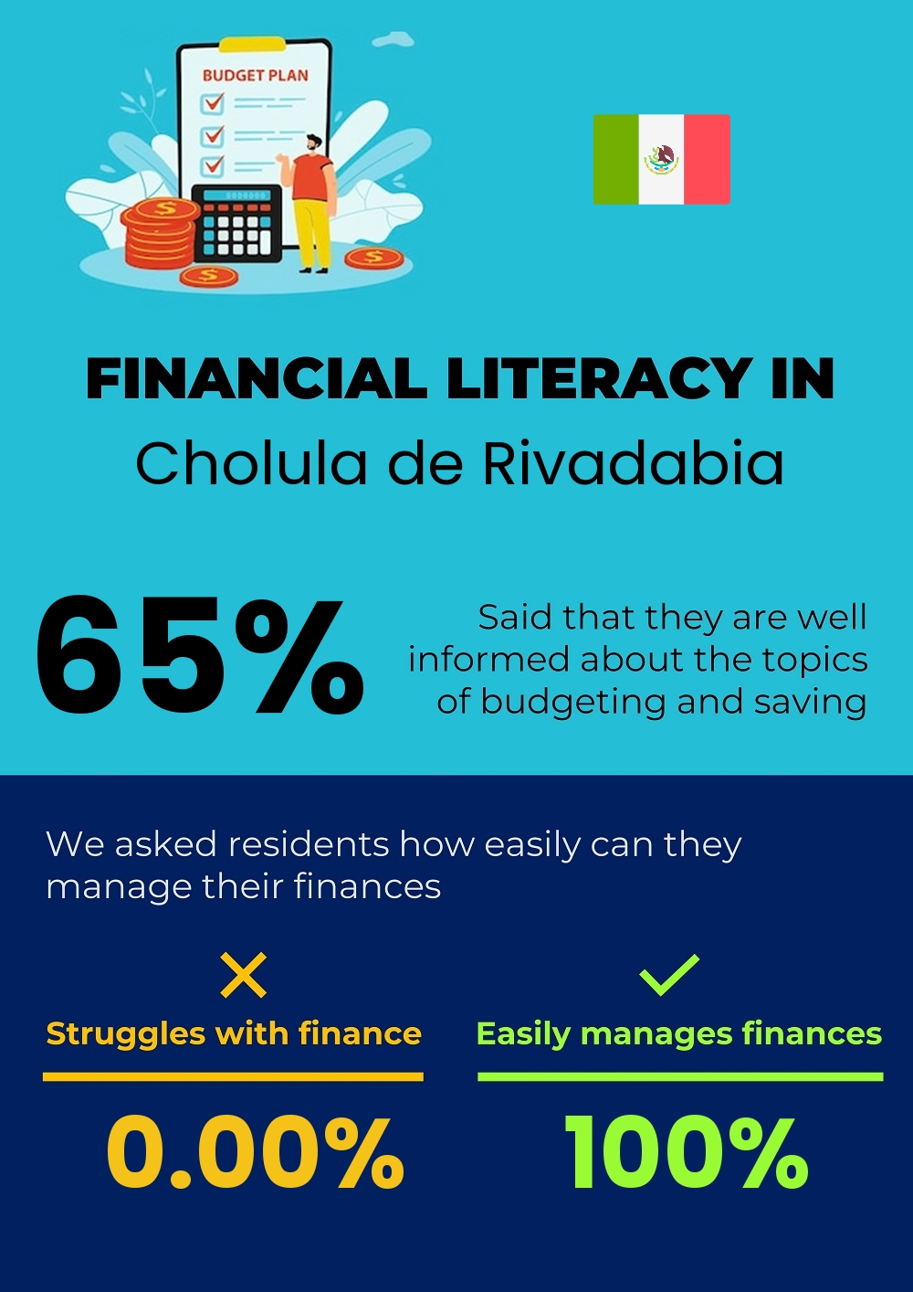 Financial literacy and difficulty in budgeting and financial planning in Cholula de Rivadabia