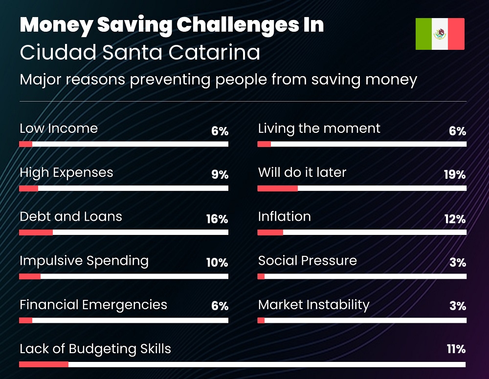 Reasons that make it difficult for families to save money in Ciudad Santa Catarina