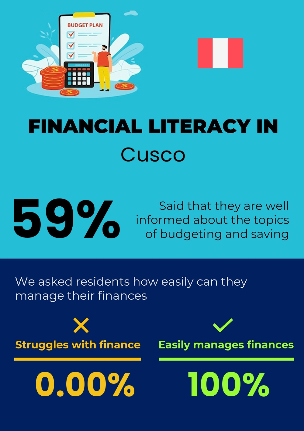 Financial literacy and difficulty in budgeting and financial planning in Cusco