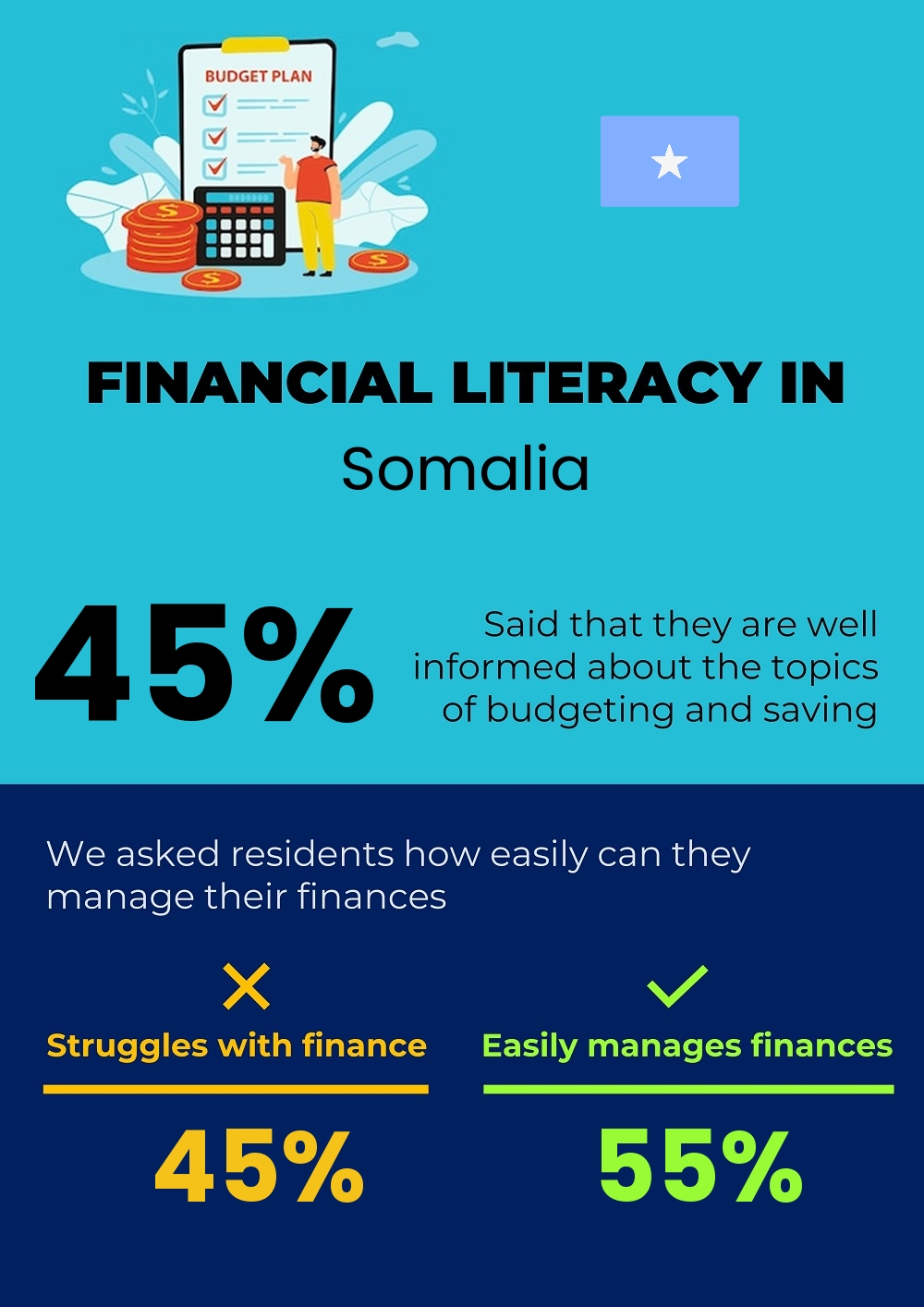 Financial literacy and difficulty in budgeting and financial planning for couples in Somalia