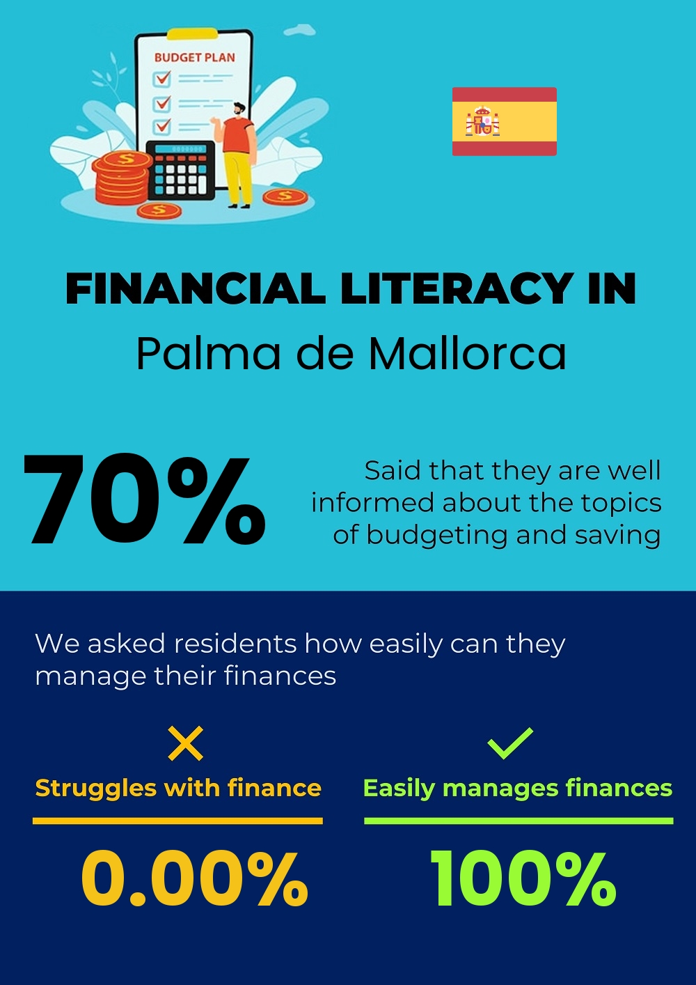 Financial literacy and difficulty in budgeting and financial planning in Palma de Mallorca