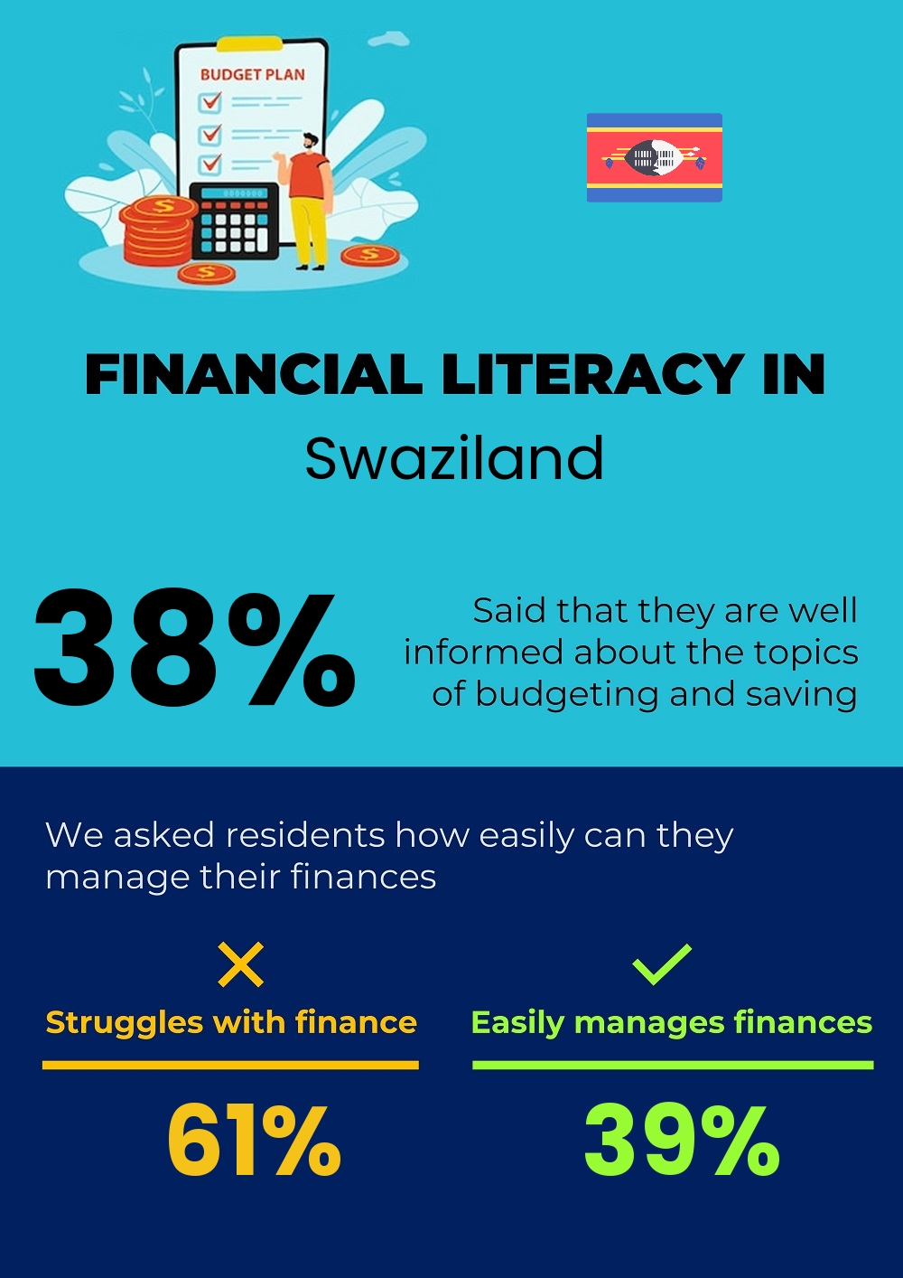 Financial literacy and difficulty in budgeting and financial planning for families in Swaziland