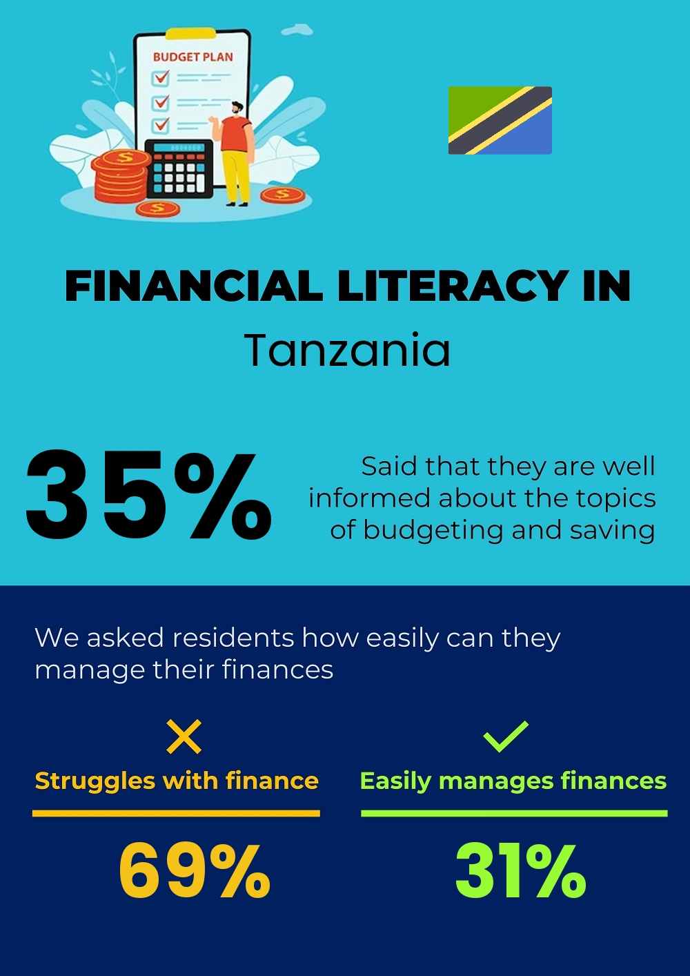 Financial literacy and difficulty in budgeting and financial planning in Tanzania