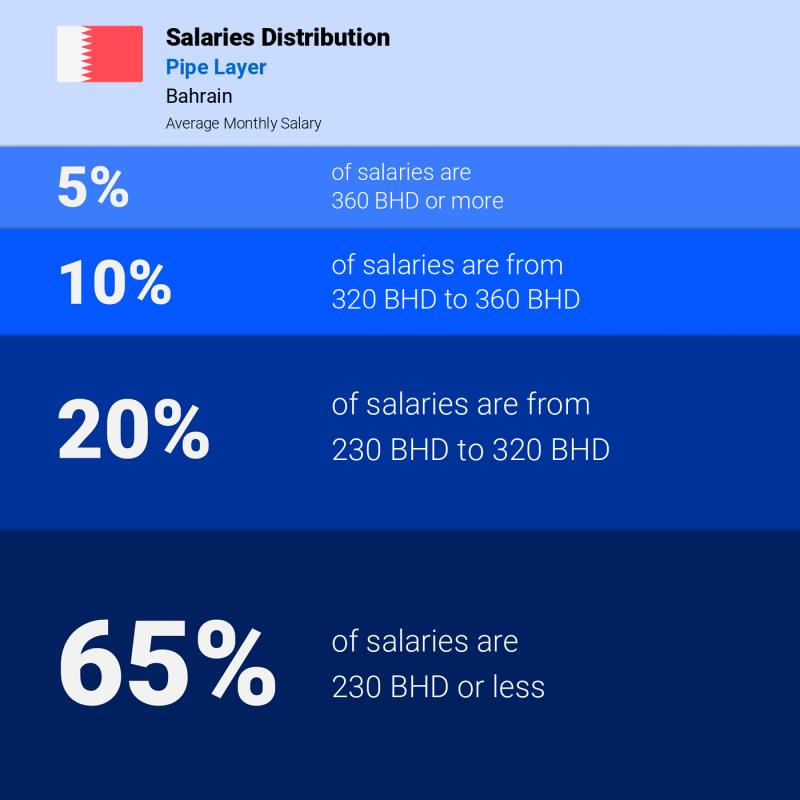 Median and salary distribution Bahrain Pipe Layer