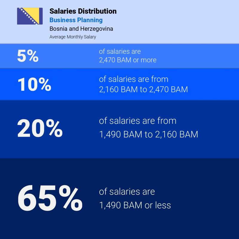 Median and salary distribution Bosnia and Herzegovina Business Planning monthly